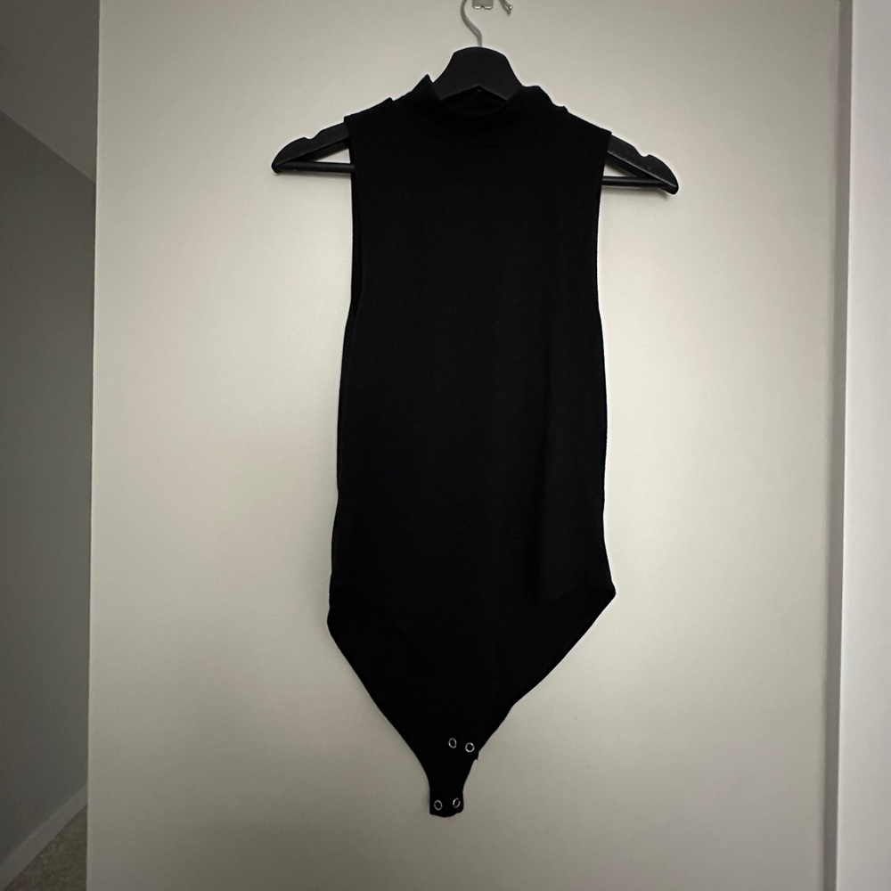Forever 21 Classic Black High-Neck Bodysuit